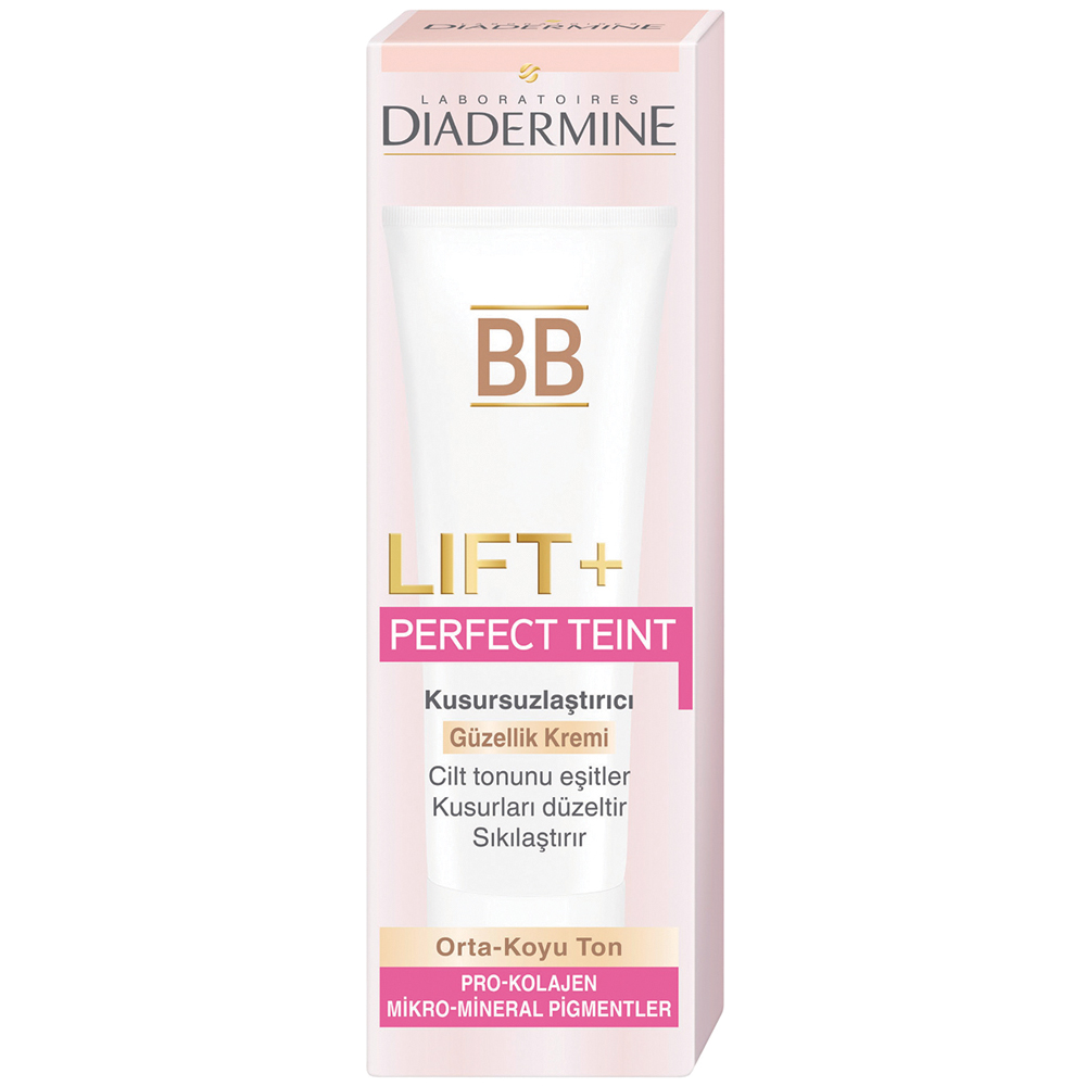 Diadermine BB Lift+ Kusursuzlaştırıcı Güzellik Kremi Tüm Ciltler İçin Orta Koyu Ton 50 ml