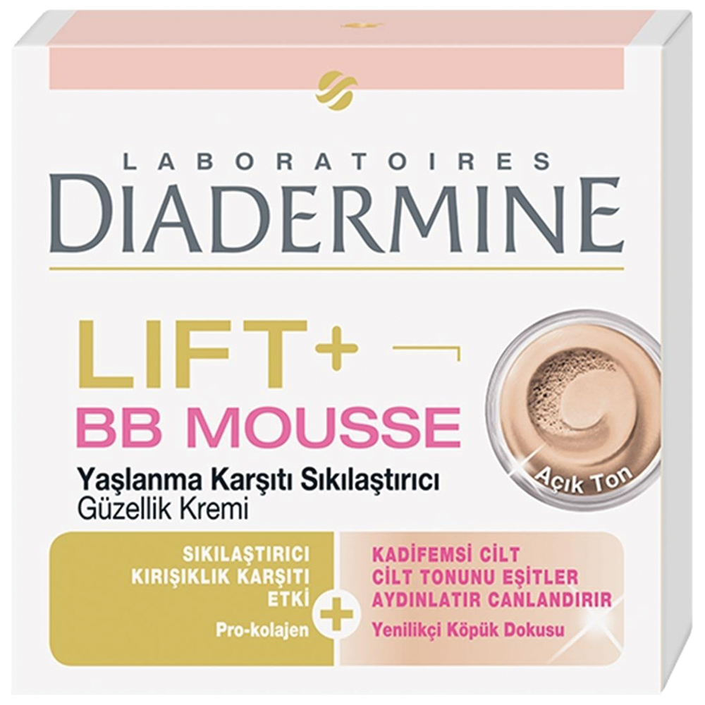 Diadermine Lift+ BB Mousse Cilt Tonunu Eşitleyen Güzellik Kremi Açık Ton 50 ml