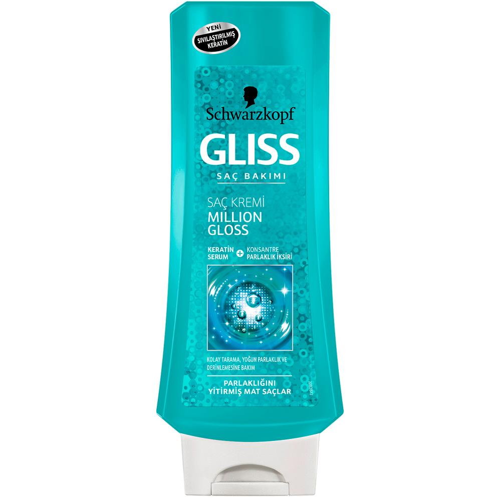 Schwarzkopf Gliss Million Gloss Parlaklığını Yitirmiş Mat Saçlar İçin Saç Kremi 400 ml