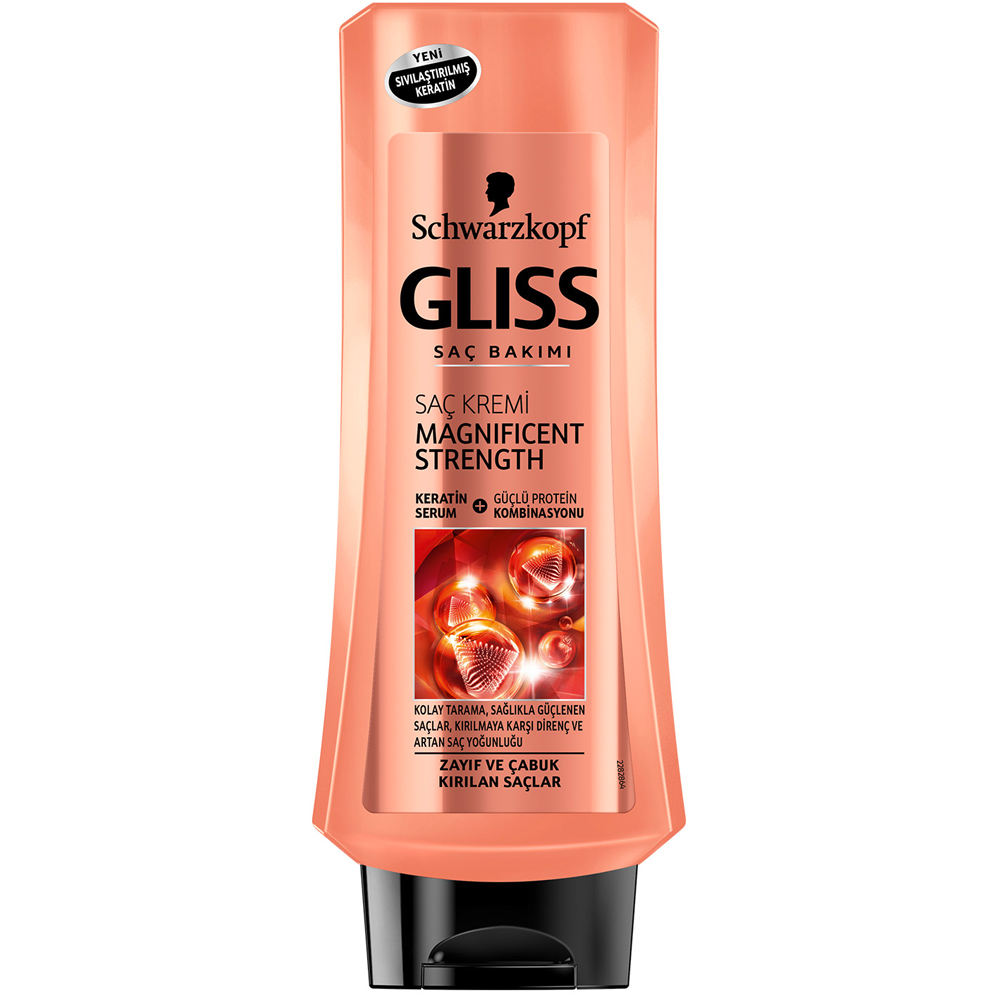 Schwarzkopf Gliss Magnificent Strength Zayıf ve Çabuk Kırılan Saçlar İçin Saç Kremi 400 ml