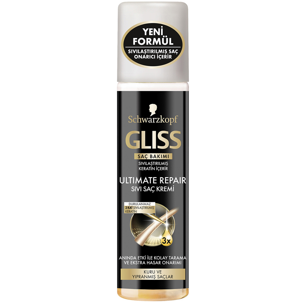 Schwarzkopf Gliss Ultimate Repair Kuru ve Yıpranmış Saçlar İçin Sıvı Saç Kremi 200 ml