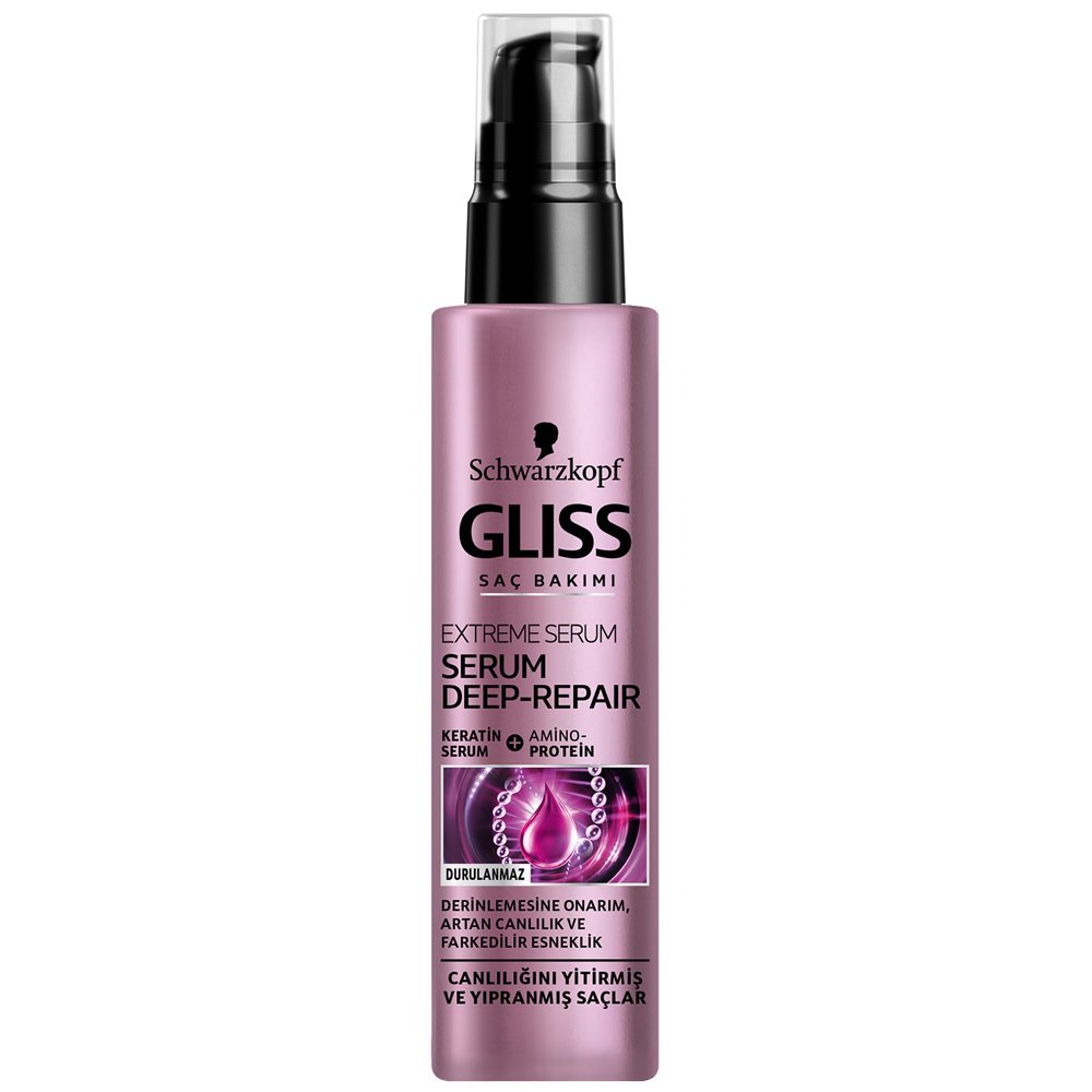 Schwarzkopf Gliss Serum Deep-Repair Canlılığını Yitirmiş ve Yıpranmış Saçlar İçin Extreme Serum 100 ml