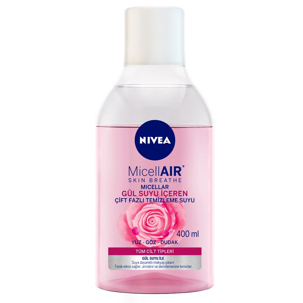 Nivea Micellair Gül Suyu İçeren Çift Fazlı Makyaj Temizleme Suyu 400 ml