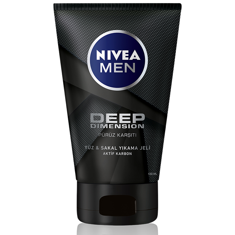 Nivea Men Deep Dimension Pürüz Karşıtı Yüz ve Sakal Yıkama Jeli 100 ml