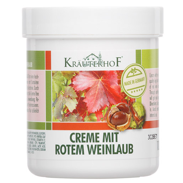 Krauterhof Kırmızı Asma Yaprağı Ve At Kestanesi Ekstreli Bacak Kremi 100 ml
