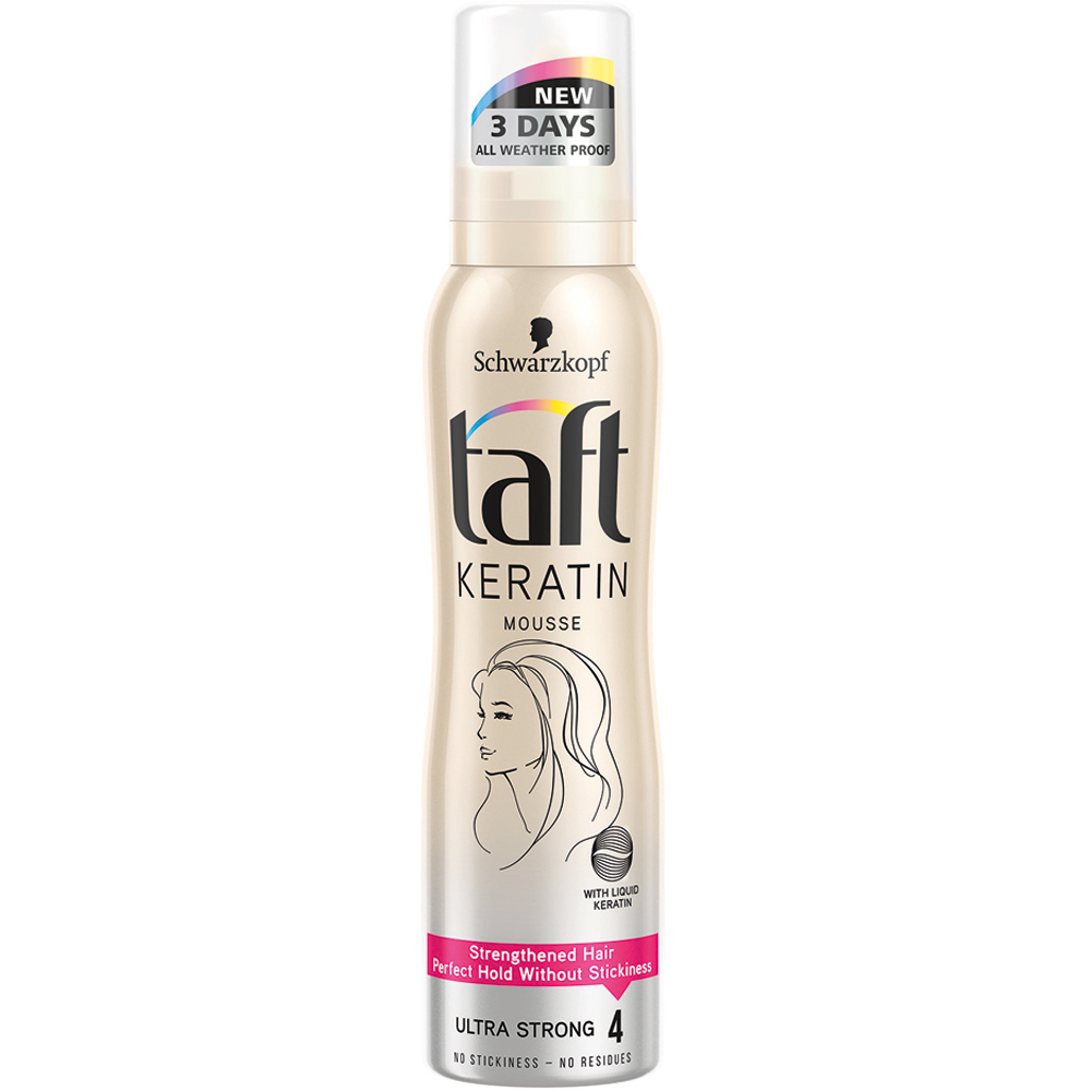 Taft Keratin Güçlenen Saçlar Mükemmel Tutuş Ultra Güçlü Saç Köpüğü 150 ml