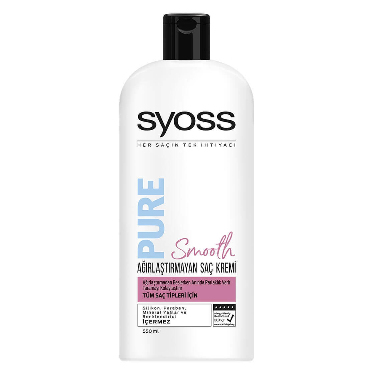 Syoss Pure Smooth Micellar Ağırlaştırmayan Saç Kremi 550 ml