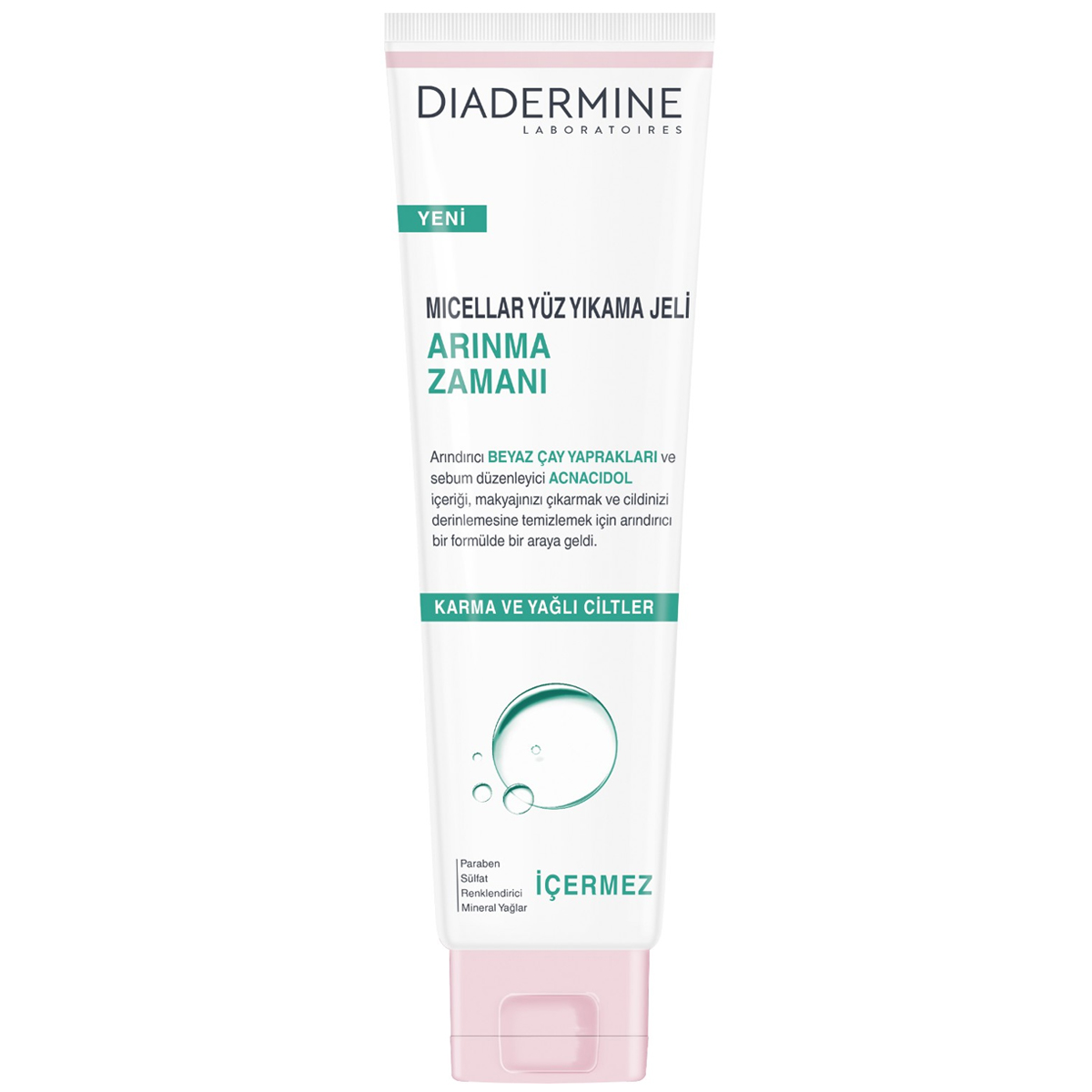 Diadermine Micellar Yüz Yıkama Jeli Arınma Zamanı Karma ve Yağlı Ciltler İçin 150 ml