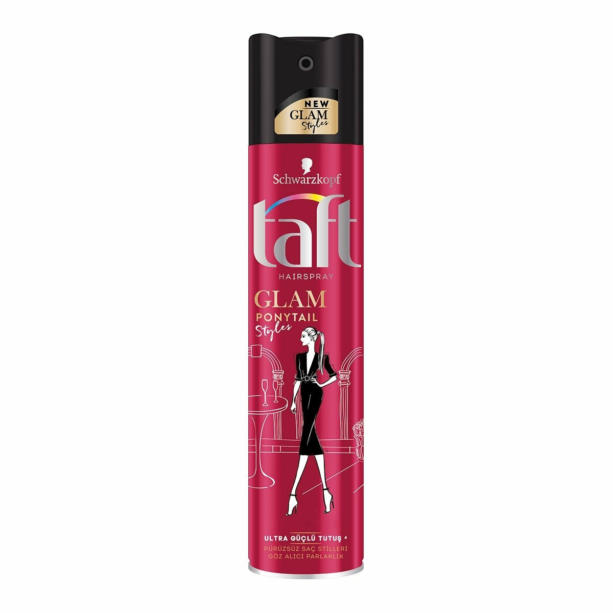 Taft Glam Ponytail Styles Pürüzsüz Saç Stilleri Sprey 250 ml