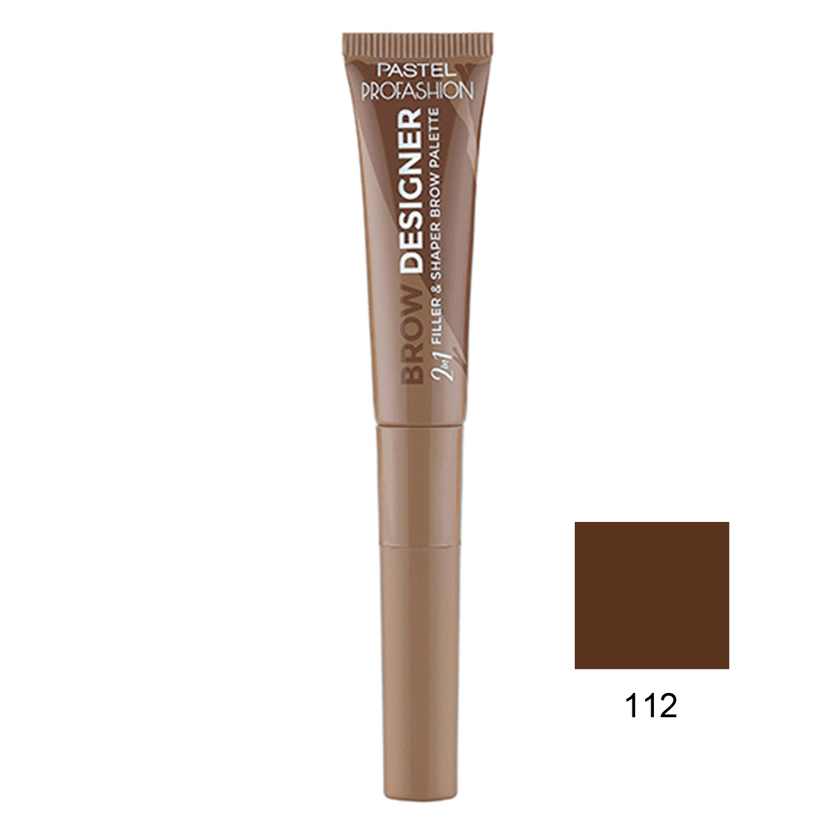 Pastel Profashion Brown Designer 2 in 1 Filler and Shaper Brow Palette Kaş Paleti Tester 112
