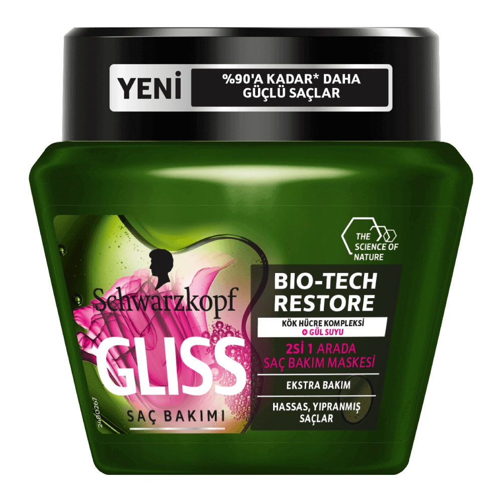 Schwarzkopf Gliss Bio-Tech Restore Onarıcı ve Yenileyici Saç Bakım Maskesi 300 ml
