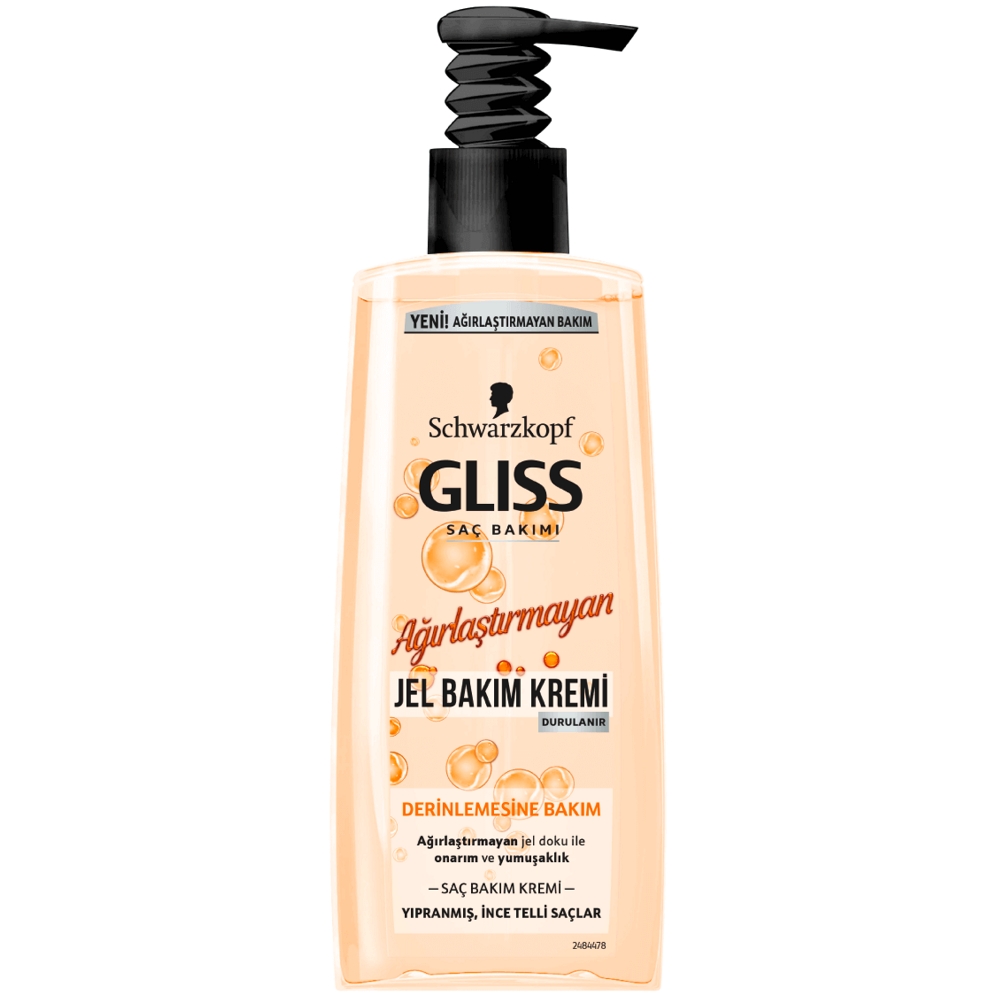 Schwarzkopf Gliss Jel Saç Bakım Kremi Yıpranmış İnce Telli Saçlar İçin 200 ml