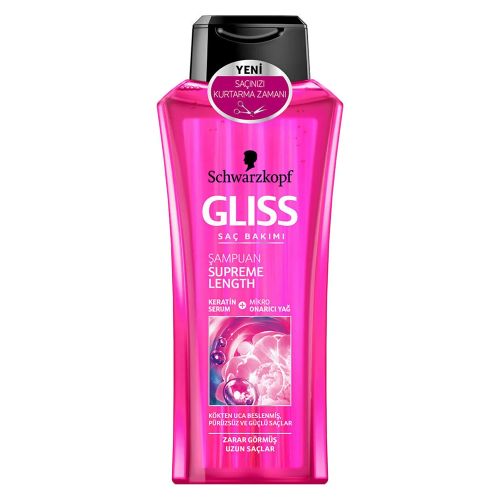 Schwarzkopf Gliss Supreme Length Zarar Görmüş Uzun Saçlar İçin Şampuan 400 ml
